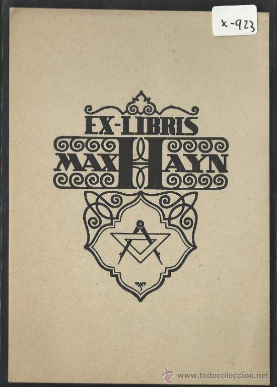 Arte: EX LIBRIS  -  MAX HAYN - (X-923) - Foto 1
