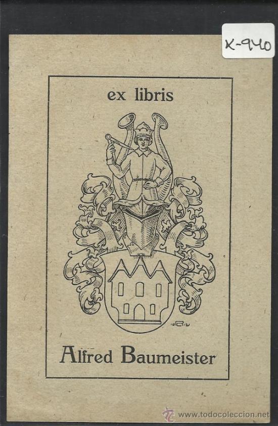 Arte: EX LIBRIS  - ALFRED BAUMEISTER - (X-940) - Foto 1