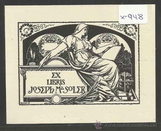 Arte: EX LIBRIS - JOSEPH M&ordf; SOLER - (X-948) - Foto 1