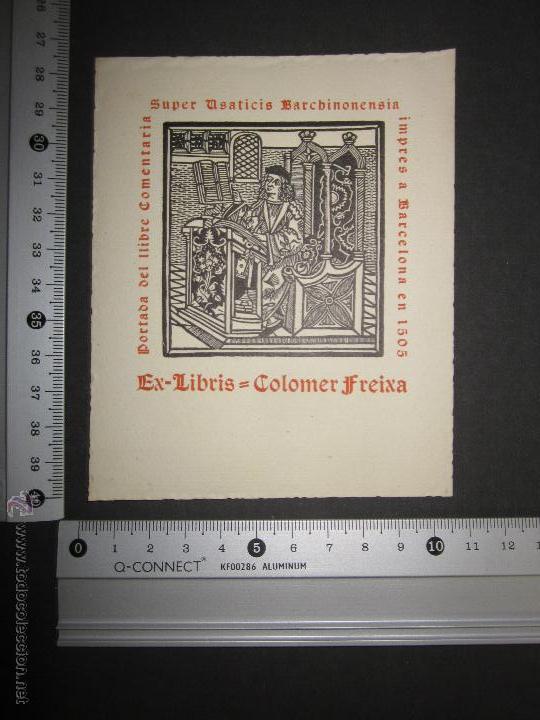 Arte: EX LIBRIS - COLOMER FREIXA - (X-1032) - Foto 2