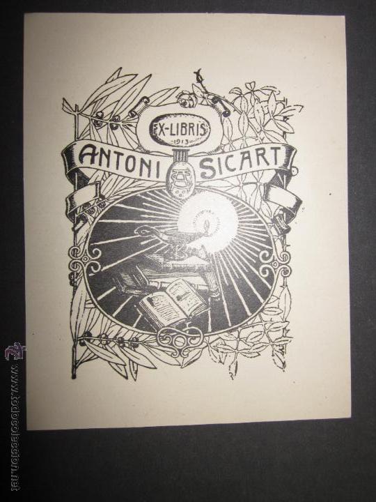 Arte: EX LIBRIS -  ANTONI SICART - (X-1085) - Foto 1