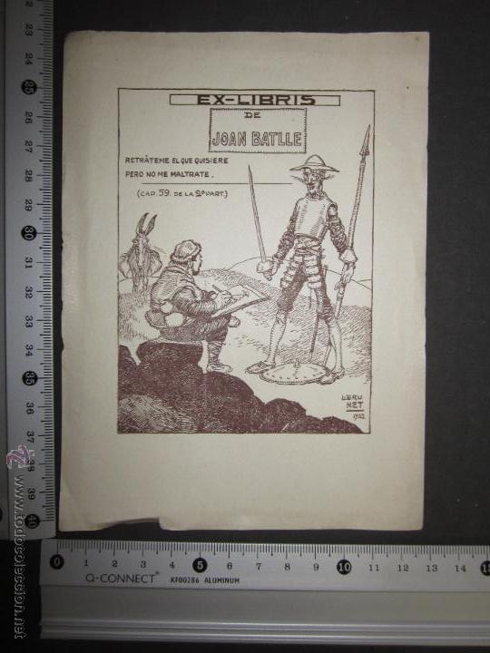 Arte: EX LIBRIS - JOAN BATLLE - BRUNET (X-1092) - Foto 2