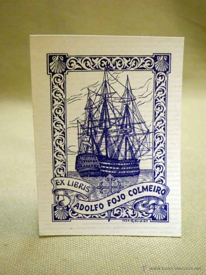 Arte: EX LIBRIS, ADOLFO FOJO COLMEIRO, 1954 - Foto 1