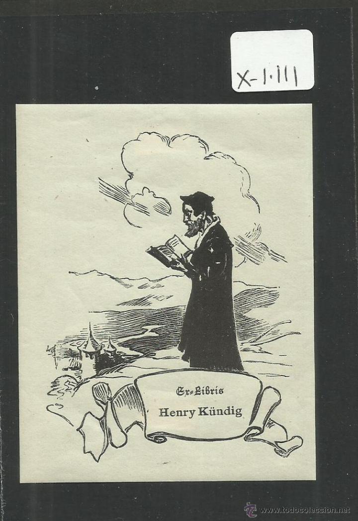 Arte: EX LIBRIS - HENRY K&Uuml;NDIG - (X-1111) - Foto 1