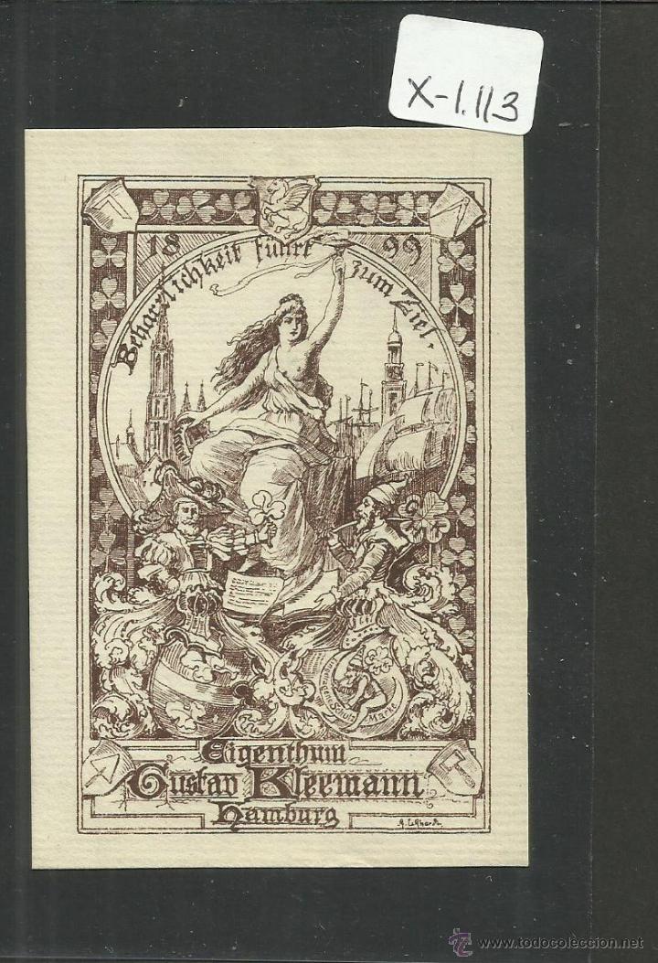 Arte: EX LIBRIS - GUSTAN KLEEMANN - A.LARHARTE - (X-1113) - Foto 1