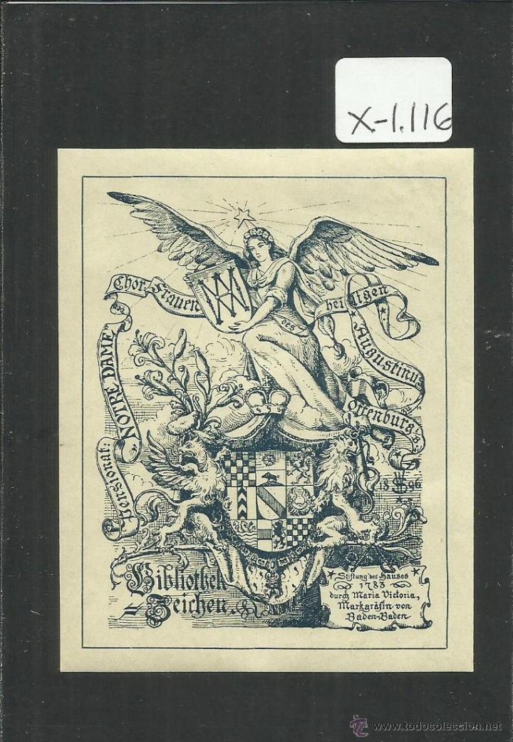 Arte: EX LIBRIS - BIBLIOTHEK ZERIHER - (X-1116) - Foto 1