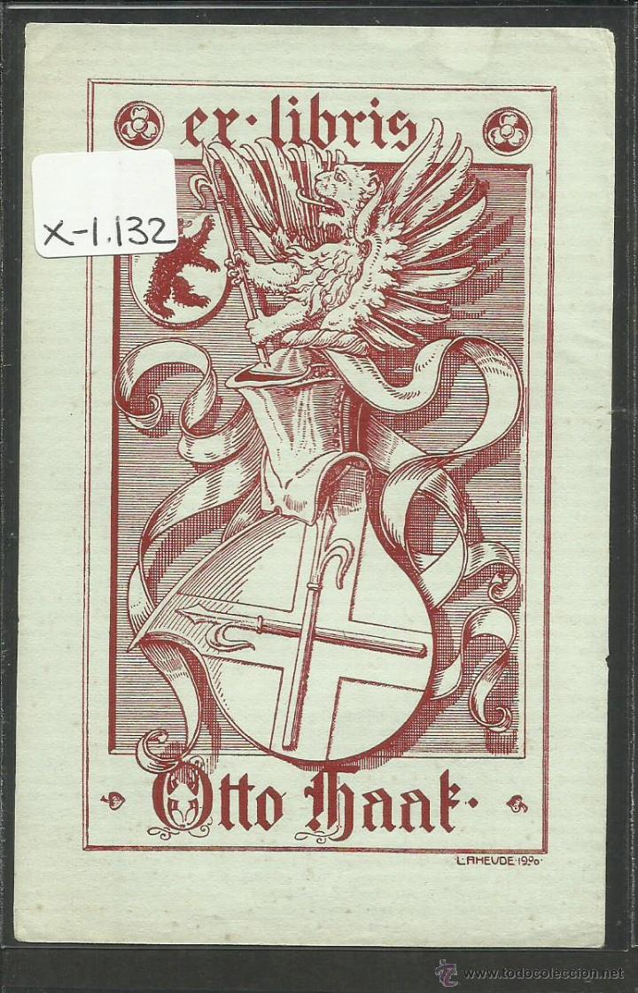 Arte: EX LIBRIS - OTTO HAAF - L&middot;AHEUDE- (X-1132) - Foto 1