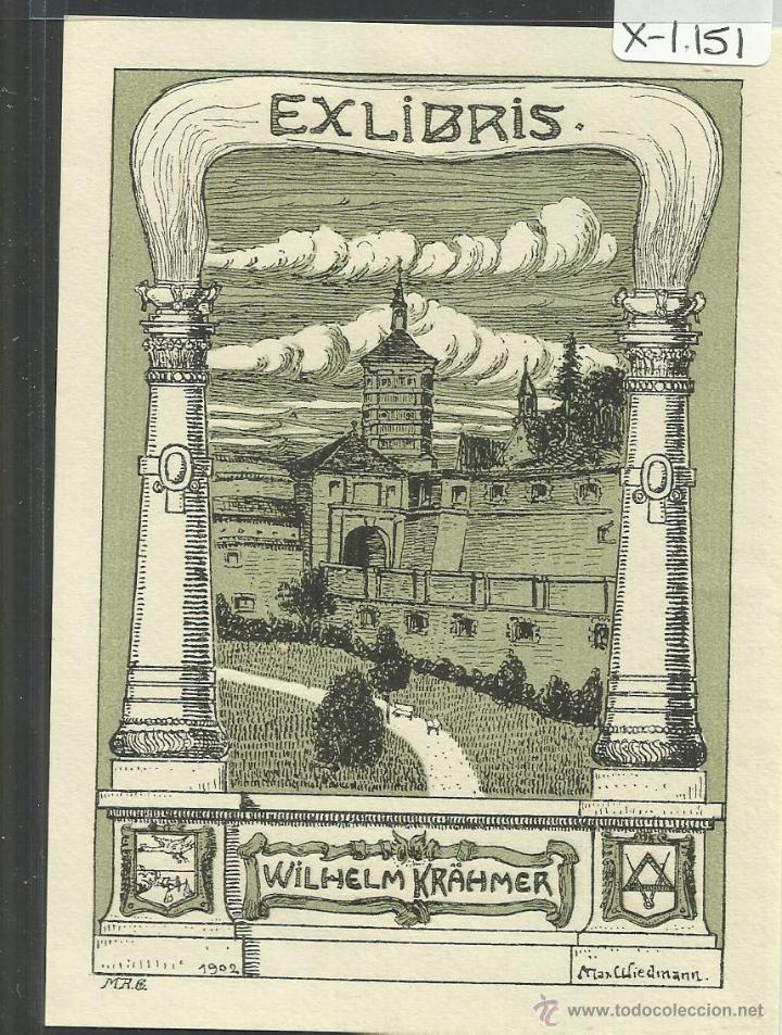 Arte: EX LIBRIS - WILHELM KR&Auml;HMER - MAXLHIEDMANN - (X-1151) - Foto 1