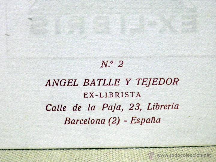Arte: EX - LIBRIS, N&ordm; 2, ANGEL BATLLE y TEJEDOR - Foto 2