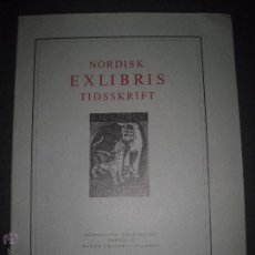 Arte: EX LIBRIS - REVISTA NORDISK TIDSSKRIFT-AÑO 1971 -NUM. 101 -CON 5 EXLIBRIS ORIGINALES A COLOR PEGADOS