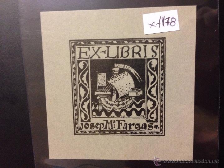 Arte: EX LIBRIS - JOSEP M&ordf; FARGAS - (X- 1178) - Foto 1