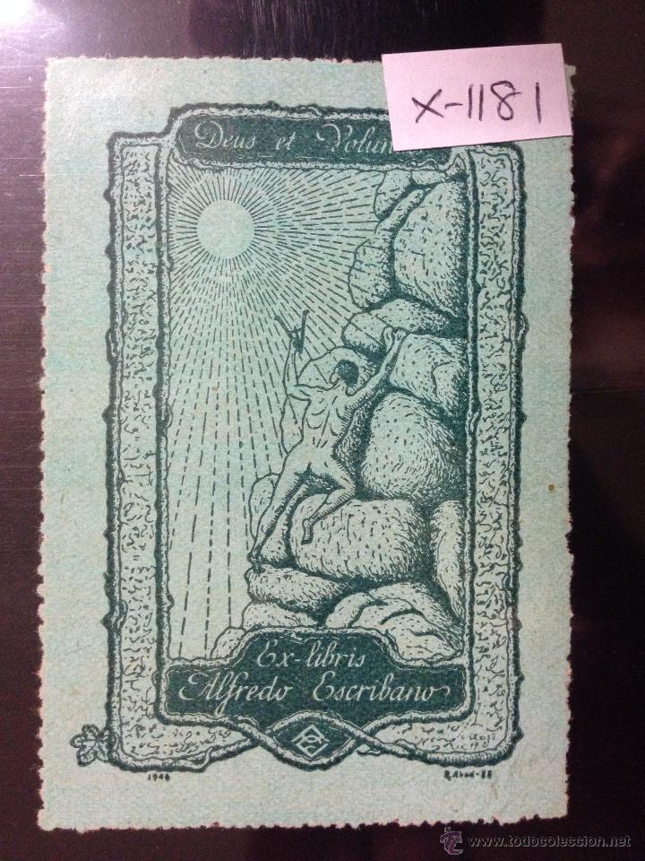 Arte: EX LIBRIS - ALFREDO ESCRIBANO - (X- 1181) - Foto 1