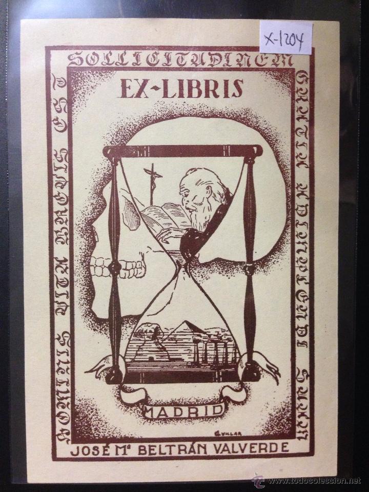 Arte: EX LIBRIS - JOSE M&ordf; BELTRAN VALVERDE - (X- 1204) - Foto 1