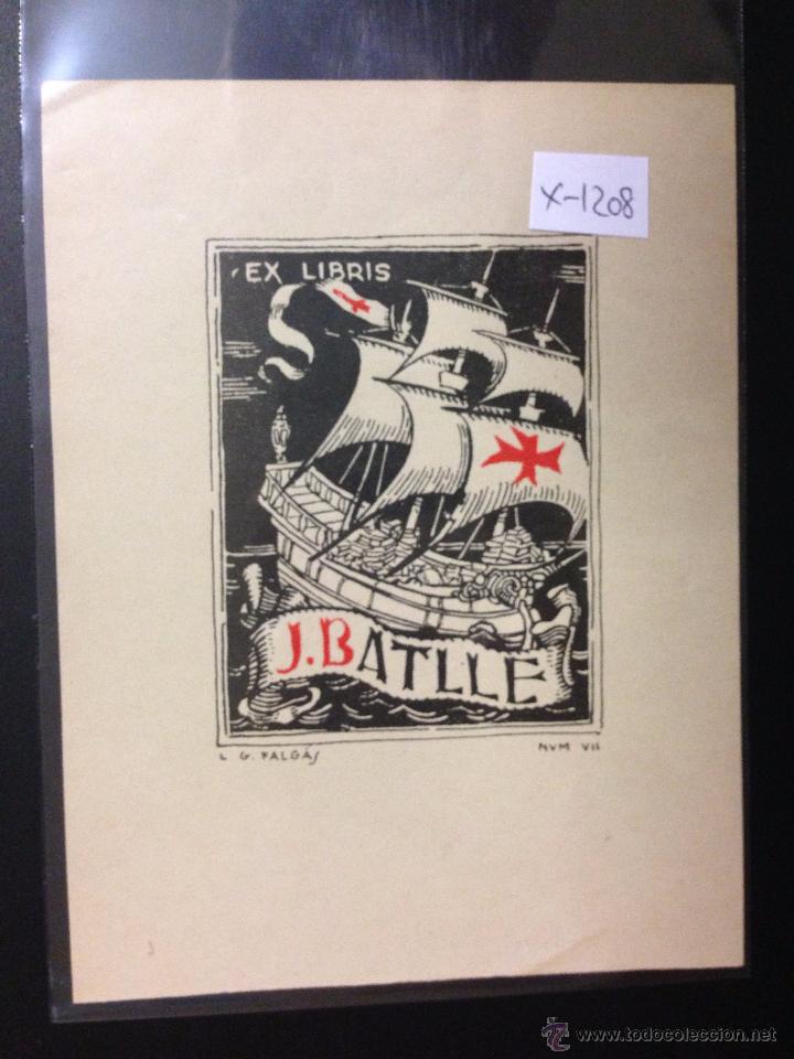 Arte: EX LIBRIS - J.BATLLE - (X- 1208) - Foto 1