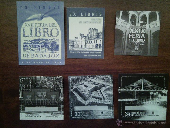 Arte: Lote 6 exlibris feria del libro de Badajoz. - Foto 2