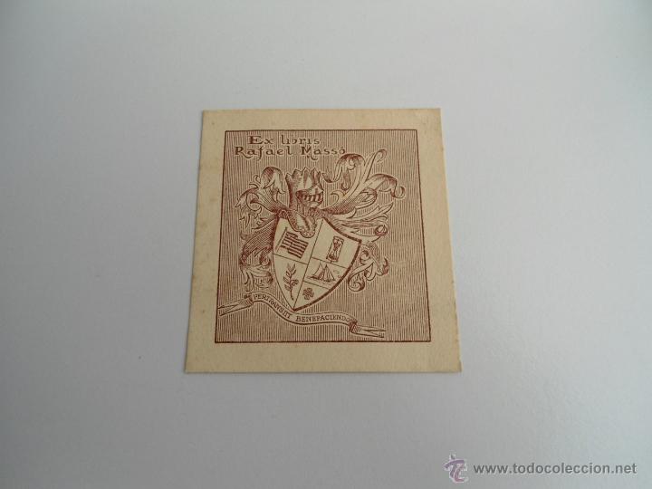 Arte: EX LIBRIS - RAFAEL MASSO - PERTRANSIIT BENEFACIENDO - ORIGINAL - Foto 1