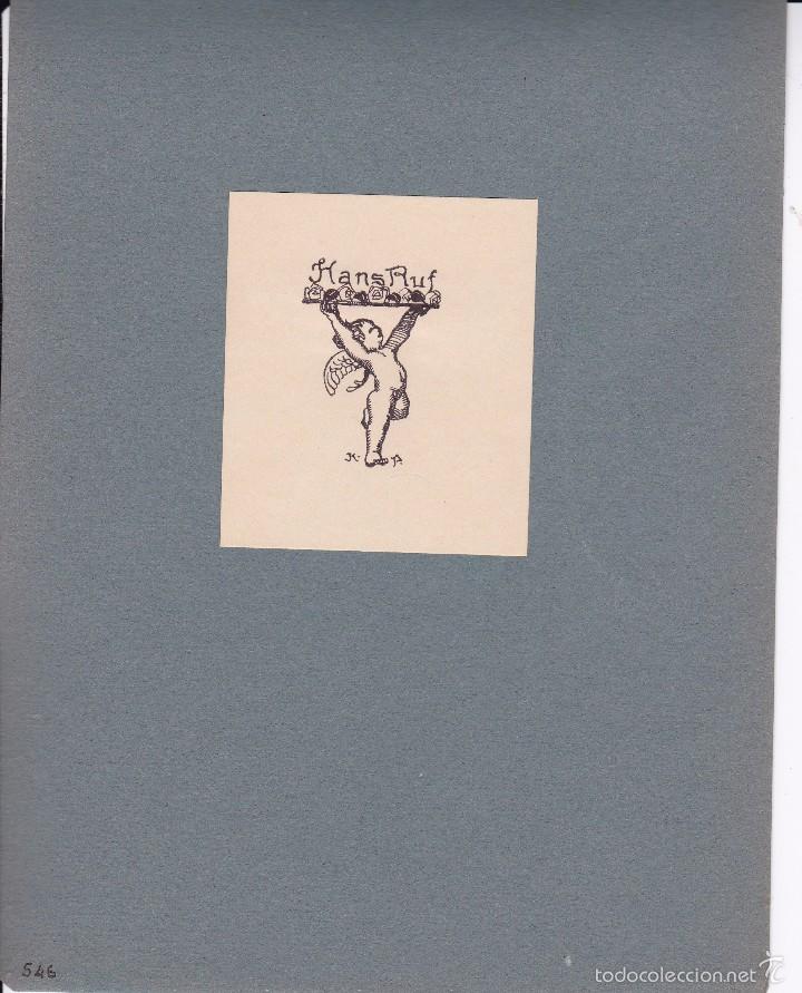 Arte: exlibri 7x6 ctms. principios siglo XX - Foto 1