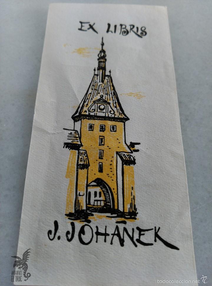Arte: EX LIBRIS J JOHANEK 10X5CM - Foto 1