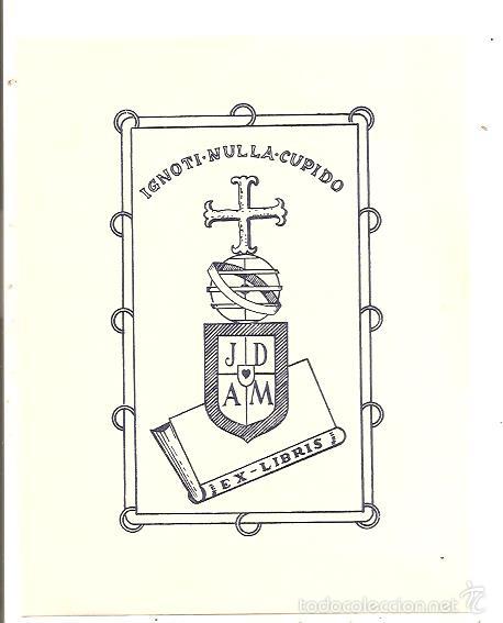 Arte: EX-LIBRIS DE J D A M - Foto 1