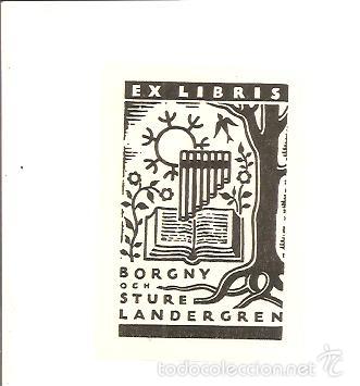 Arte: EX-LIBRIS DE BORGNY OCH STURE LANDERGREN - Foto 1