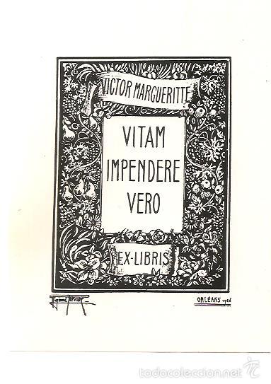 Arte: EX-LIBRIS DE VICTOR MARGUERITTE - AUTOR RAYMOND PR&Eacute;VOST - Foto 1
