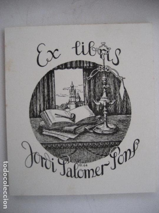 Arte: Ex-Libris Jordi Palomer Pons. 10 x 11 cms. - Foto 1