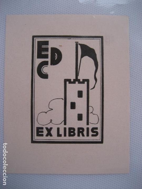 Arte: Ex-Libris. E.D.C. 7 x 9 cms. - Foto 1