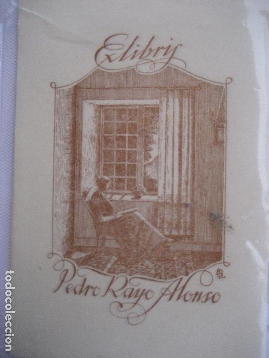 Arte: Ex-Libris. Pedro Rayo Alonso. 1920. 10 x 15 cms - Foto 1