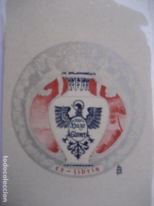 Arte: Ex-Libris. Hugo Sanner. 1920. 14 x 9 cms - Foto 1