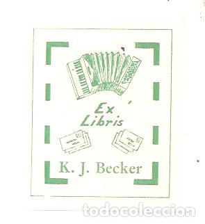 Arte: EX-LIBRIS DE K. J. BECKER - Foto 1