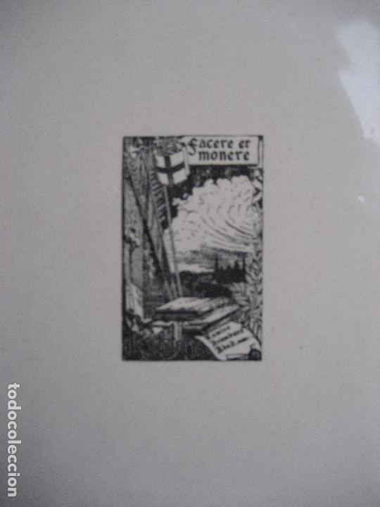 Arte: Ex-Libris. Ramiro Aramburu Abad. 13 x 10 cms. - Foto 1