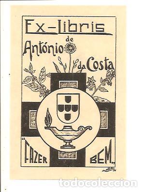 Arte: EX-LIBRIS DE ANTONIO DA COSTA - AUTOR J. JOLLAS (?) - Foto 1