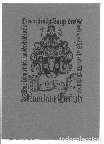 Arte: EX-LIBRIS DE MADELEINE GR&Auml;UB - Foto 1