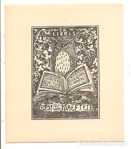Arte: EX-LIBRIS DE VAN HAEFTEN - AUTOR THEO VAN HOYFEMA (?) - Foto 1