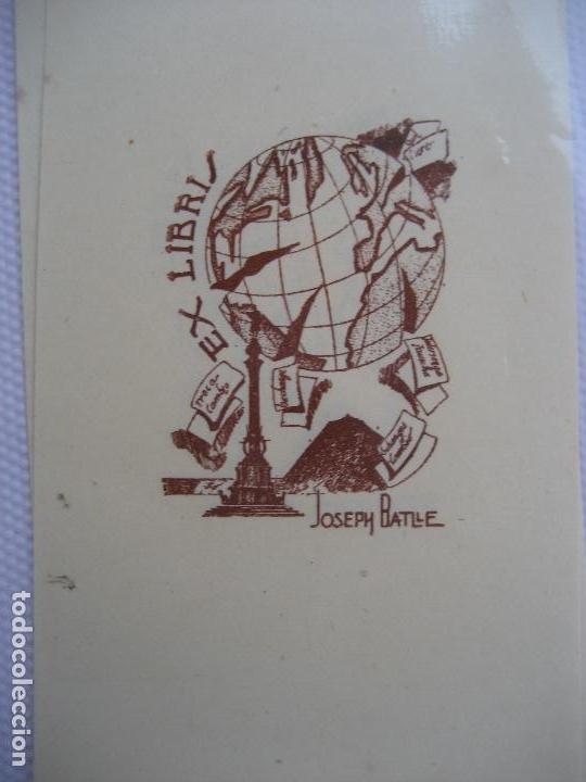 Arte: Ex-libris. Joseph Batlle. 9.50 x 5 cms. - Foto 1