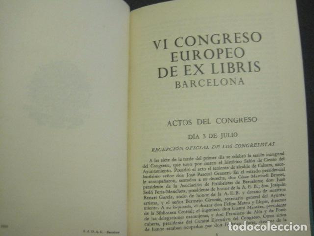 Arte: EX LIBRIS - VI CONGRESO EUROPEO EX LIBRIS - BARCELONA -AÑO 1958-VER FOTOS-(X-1595) - Foto 5 - 84631524