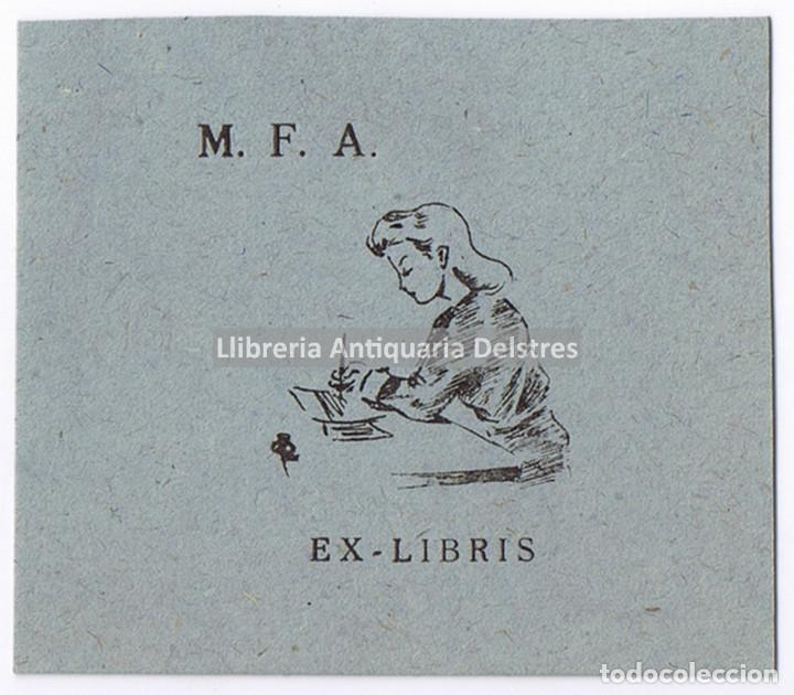 Arte: [Ex Libris. An&ograve;nim. s.a. ] M.F.A. EX-LIBRIS - Foto 1
