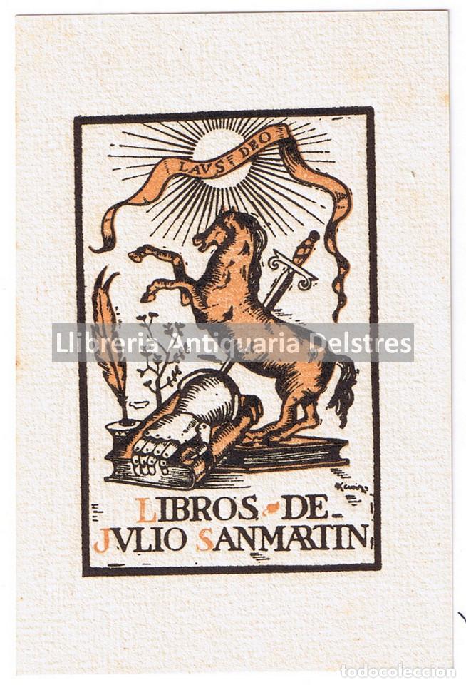 Arte: [Ex Libris. ?. s.a.] LIBROS DE JULIO SANMARTIN - Foto 1