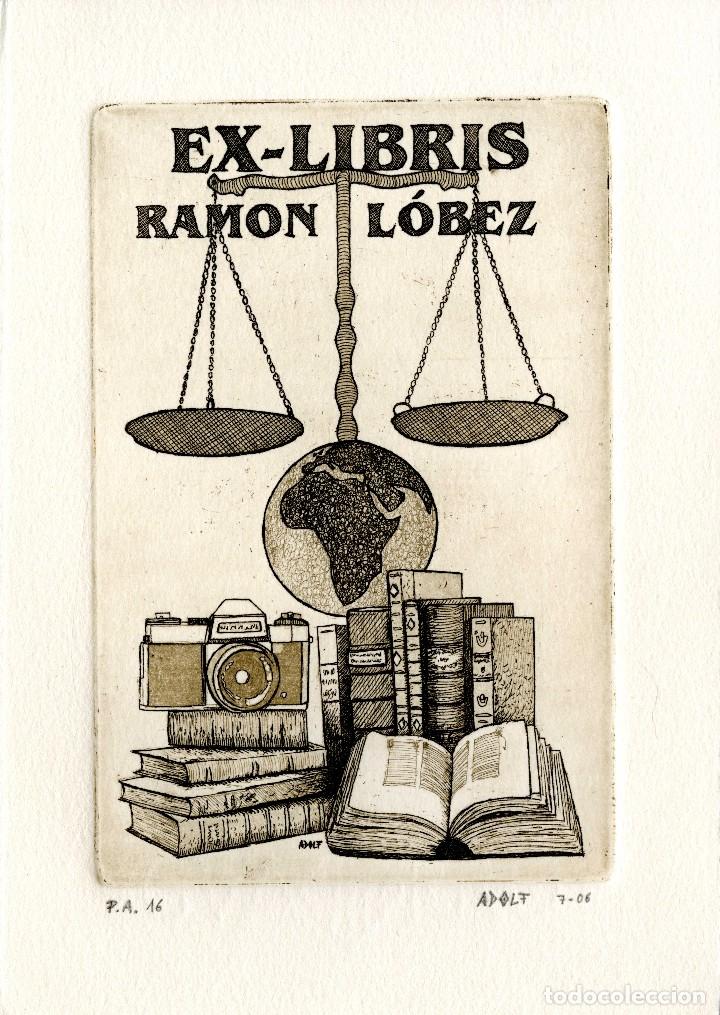 Arte: Adolf Priante. Ex Libris Ram&oacute;n L&oacute;bez - Foto 1
