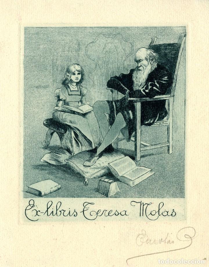 Arte: Eduardo Molas. Ex Libris para Teresa Molas - Foto 1