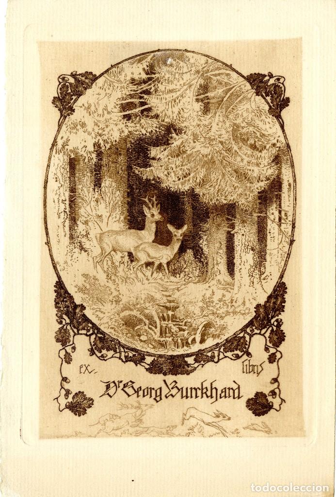 Arte: Soder, Alfred. Ex Libris para Georg Burrkhand. 1914 - Foto 1