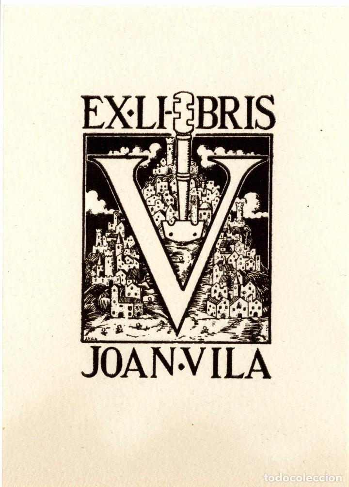 Arte: Vila, J. Ex Libris para Joan Vila - Foto 1