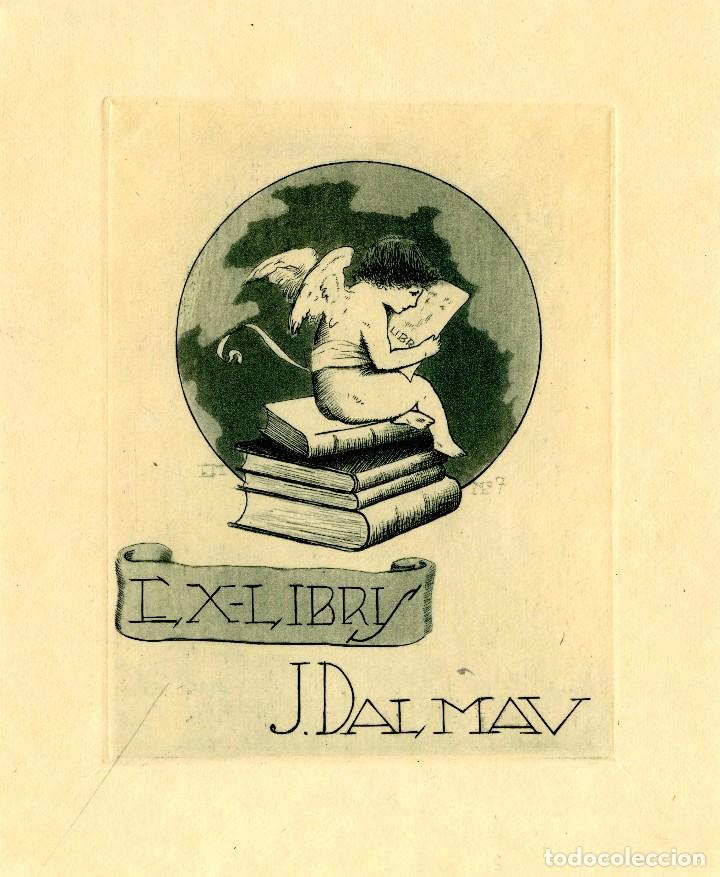Arte: Molas, Eduardo. Ex Libris para J. Dalmau - Foto 1