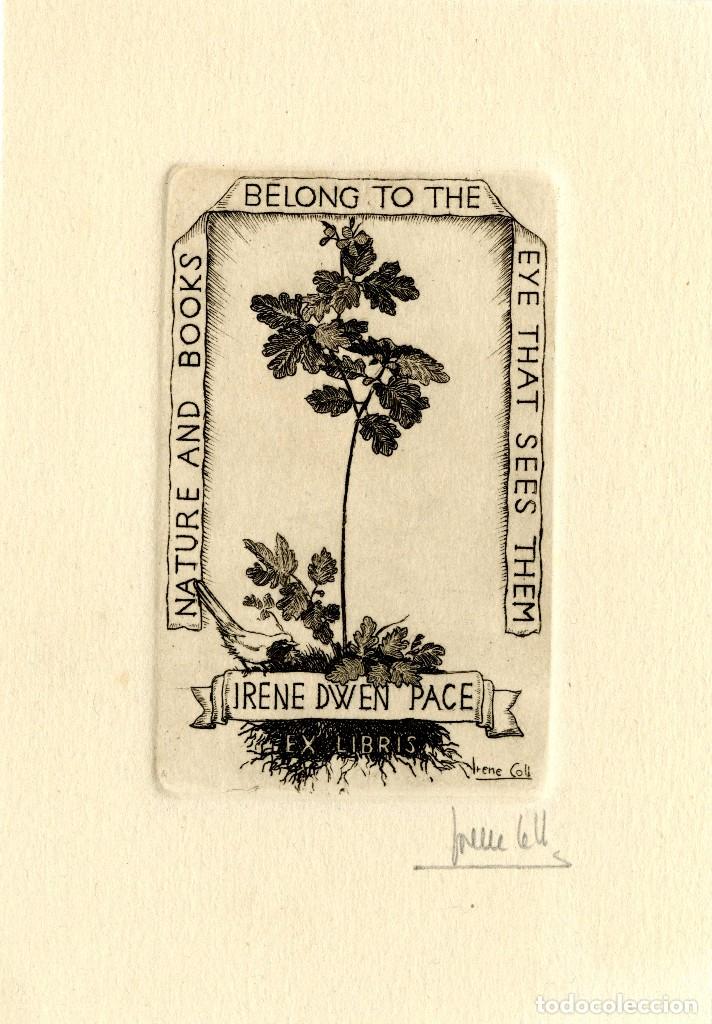 Arte: COLL, IRENE. EX LIBRIS PARA Irene Dwen Pace - Foto 1
