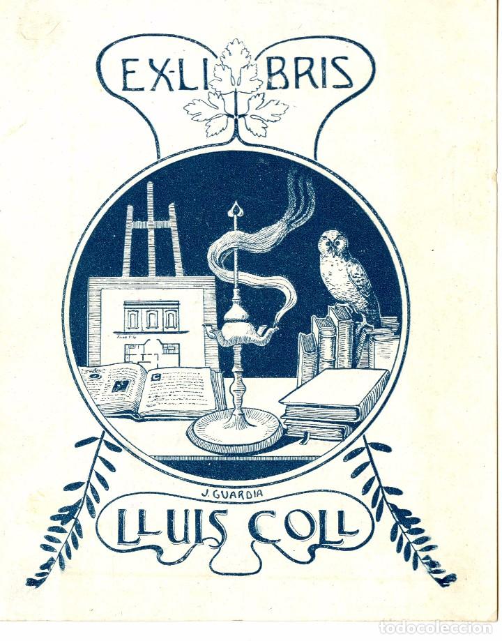 Arte: Guardia, Jaime. Ex Libris para Lluis Coll - Foto 1