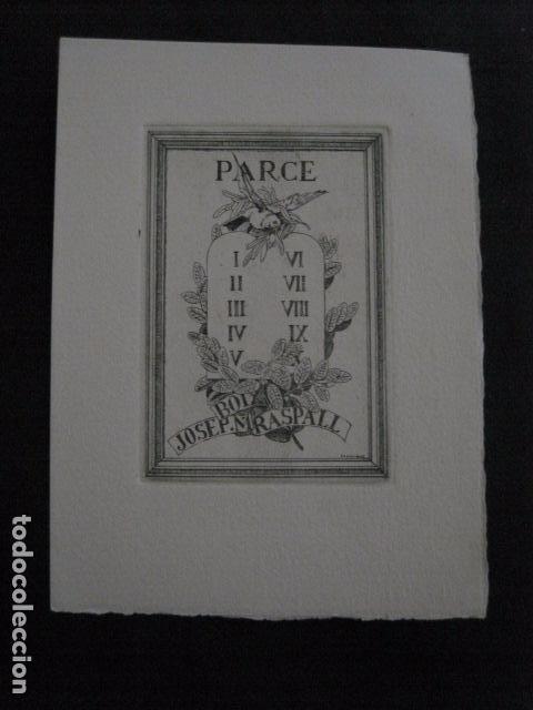 Arte: EX LIBRIS - JOSEP BOIX - M. RASPALL - (X-1945) - Foto 1