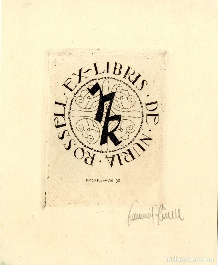 Arte: Rossell, R. Ex Libris para Nuria Rossell - Foto 1