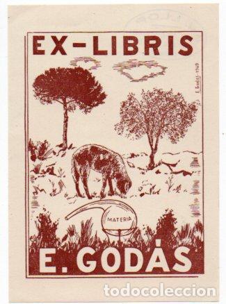 Arte: EX-LIBRIS DE E. GOD&Aacute;S - AUTOR E. GOD&Aacute;S - Foto 1