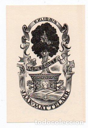 Arte: EX-LIBRIS DE JAAK MATTELAER (B&Eacute;LGICA) - Foto 1