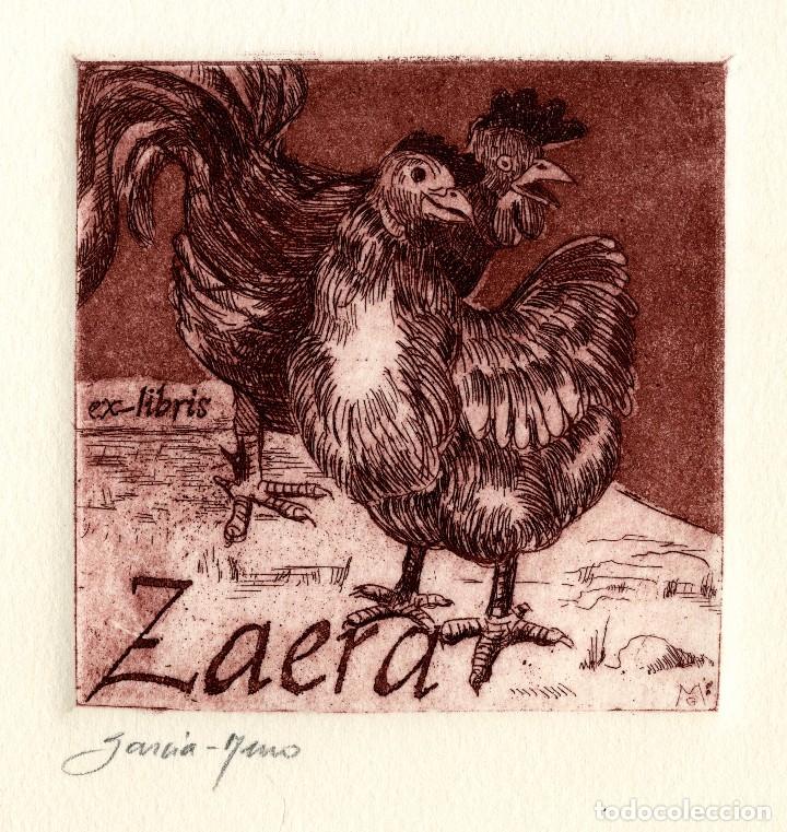 Arte: Garc&iacute;a Muro, L. Ex Libris para  Zaera - Foto 1